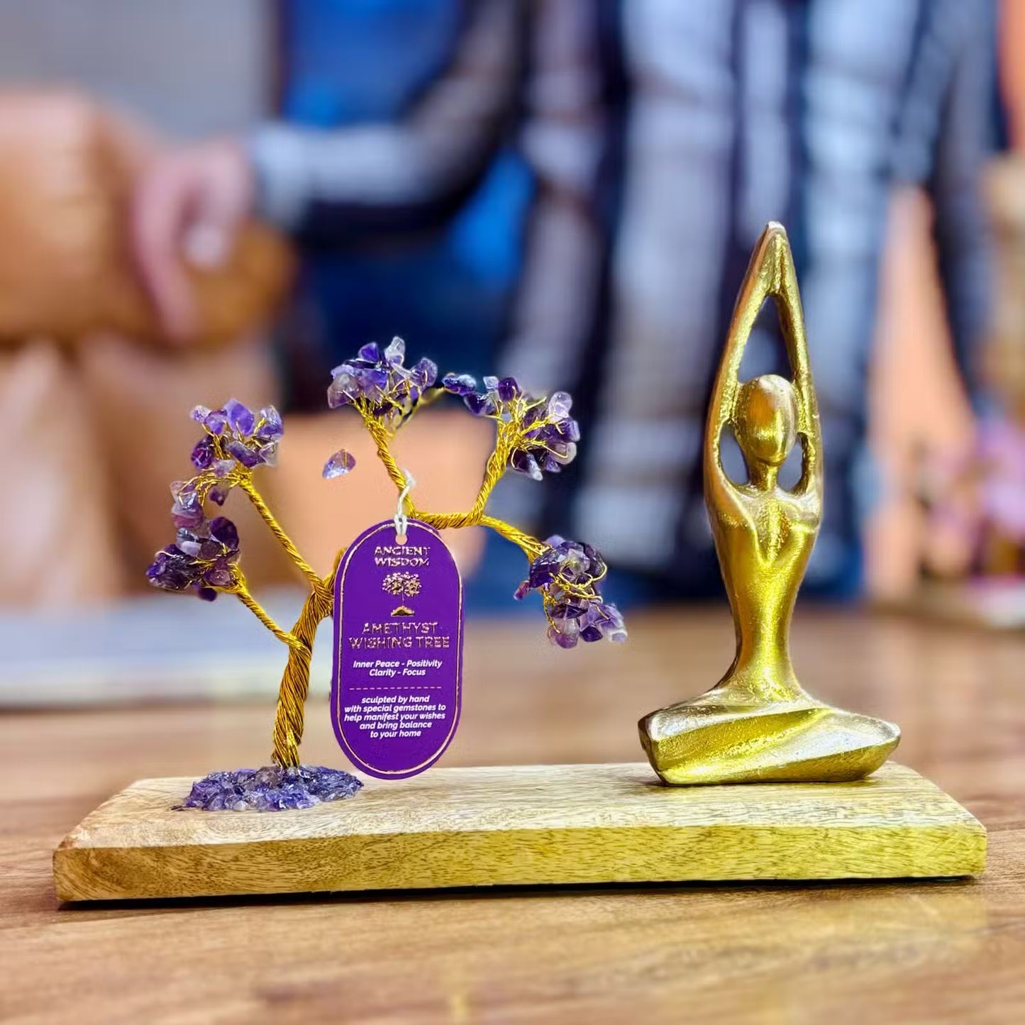 Amethyst Gemstone Yoga Garden