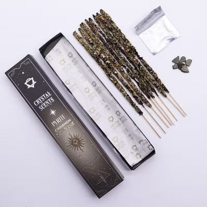 Pyrite Crystal Scents Smudge Incense - Cinnamon