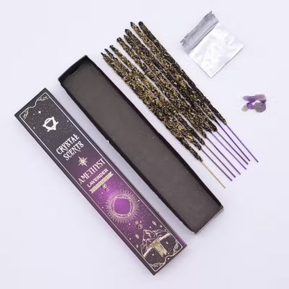 Amethyst Crystal Scents Smudge Incense - Lavender