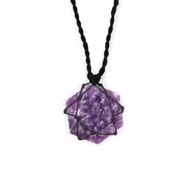 Crystal Lace Hexagon Necklace