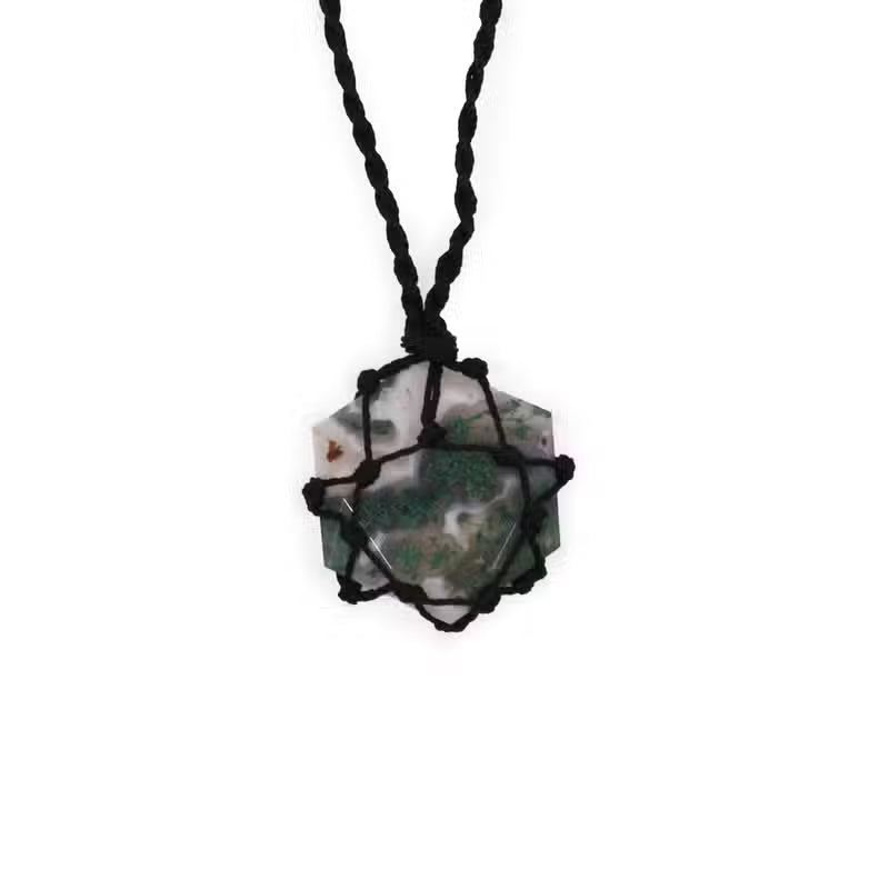 Crystal Lace Hexagon Necklace