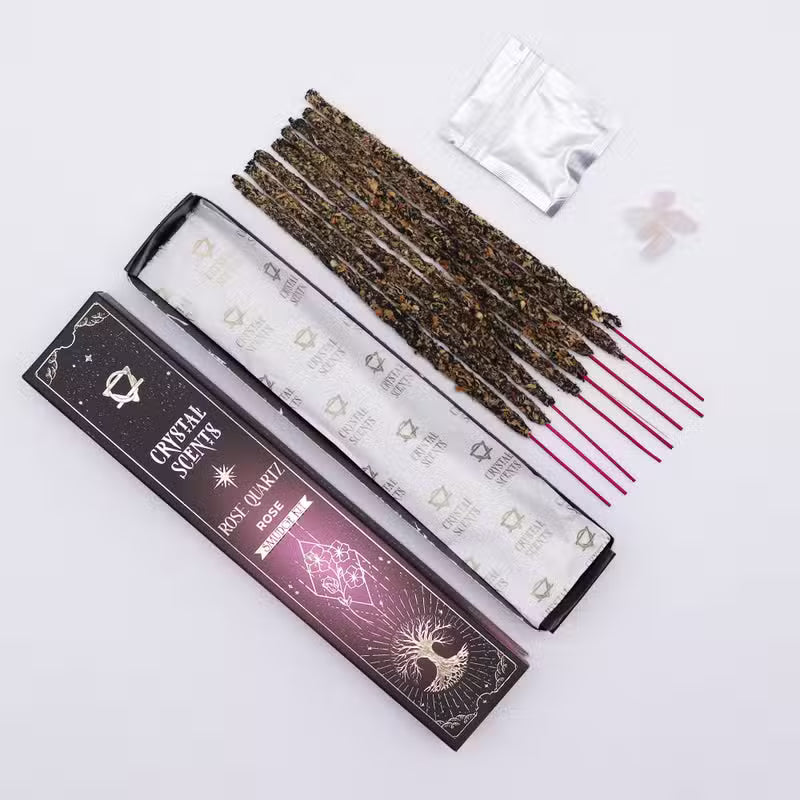 Rose Quartz Crystal Scents Smudge Incense - Rose