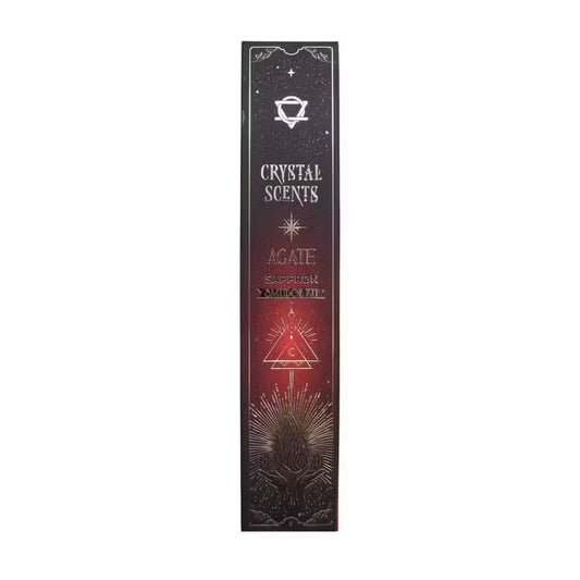 Red Agate Crystal Scents Smudge Incense - Saffron