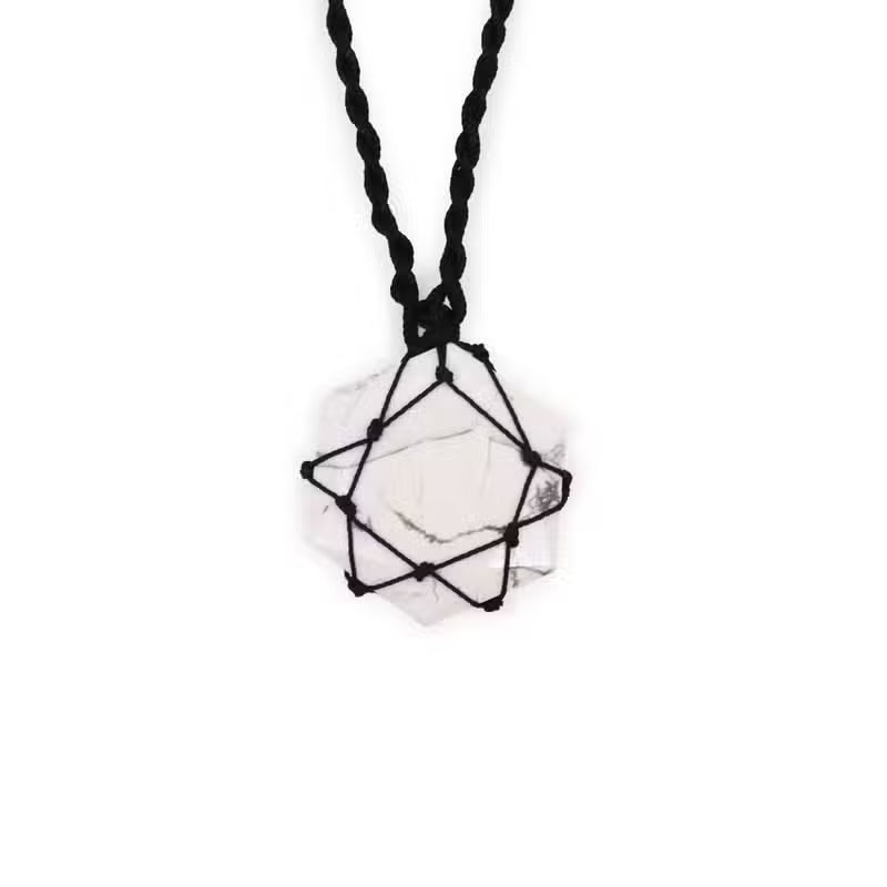 Crystal Lace Hexagon Necklace
